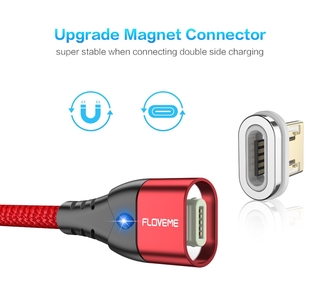 Dây Cáp Sạc Nhanh USB Nam Châm 3A Cho iphone Micro Type C