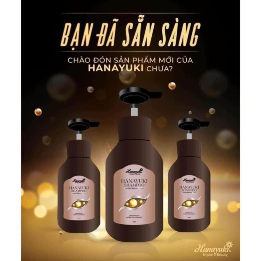 Siêu dầu gội Hanayuki Shampoo ngừa gàu, mọc tóc, phục hồi tóc suông mượt - Chính hãng 100%