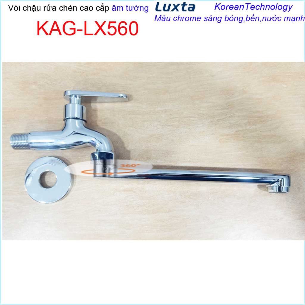 Vòi bếp lạnh gắn tường Luxta, vòi chậu rửa chén bát âm tường KAG-LX560-LX561