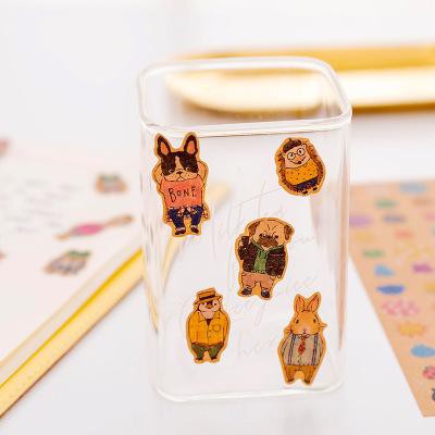 SI19 sticker thức ăn động vật hoạt hình sticker trang trí 7*19,5cm