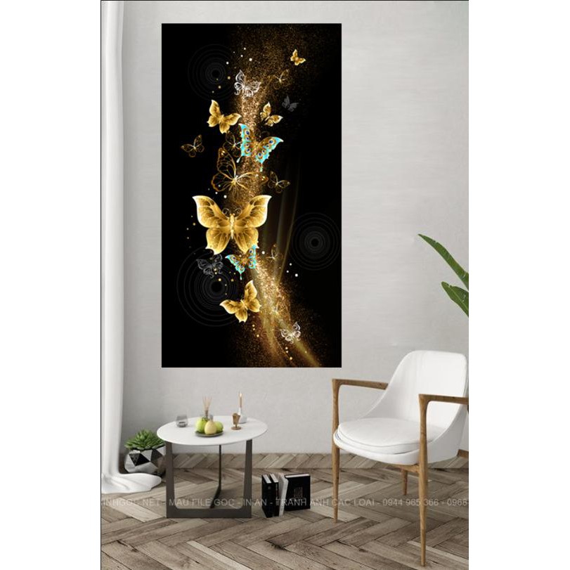 Tranh treo tường phong thủy đàn cá chép tài lộc chất liệu tráng gương cao cấp