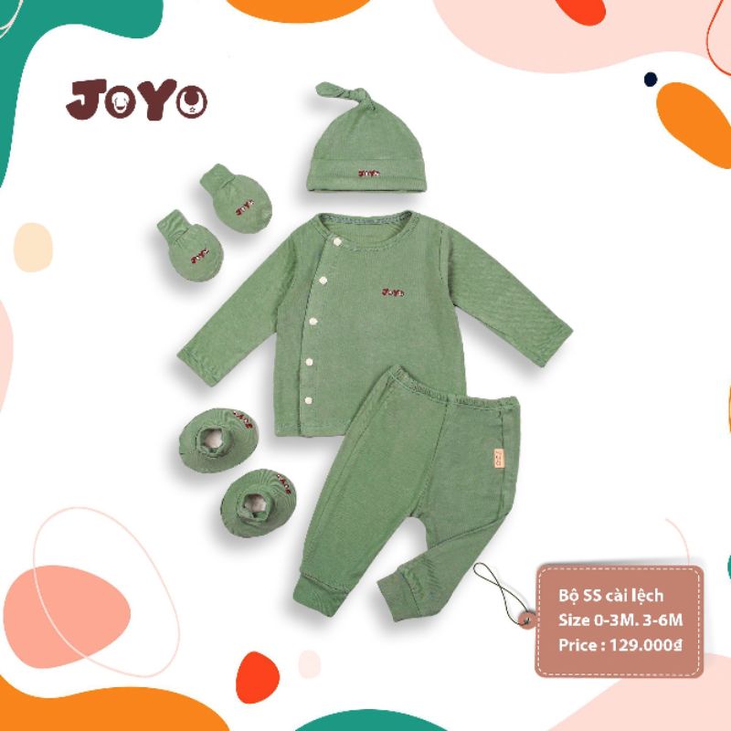 Joyo - Bộ sơ sinh cài chéo dài tay Jojo cho bé 3-7kg