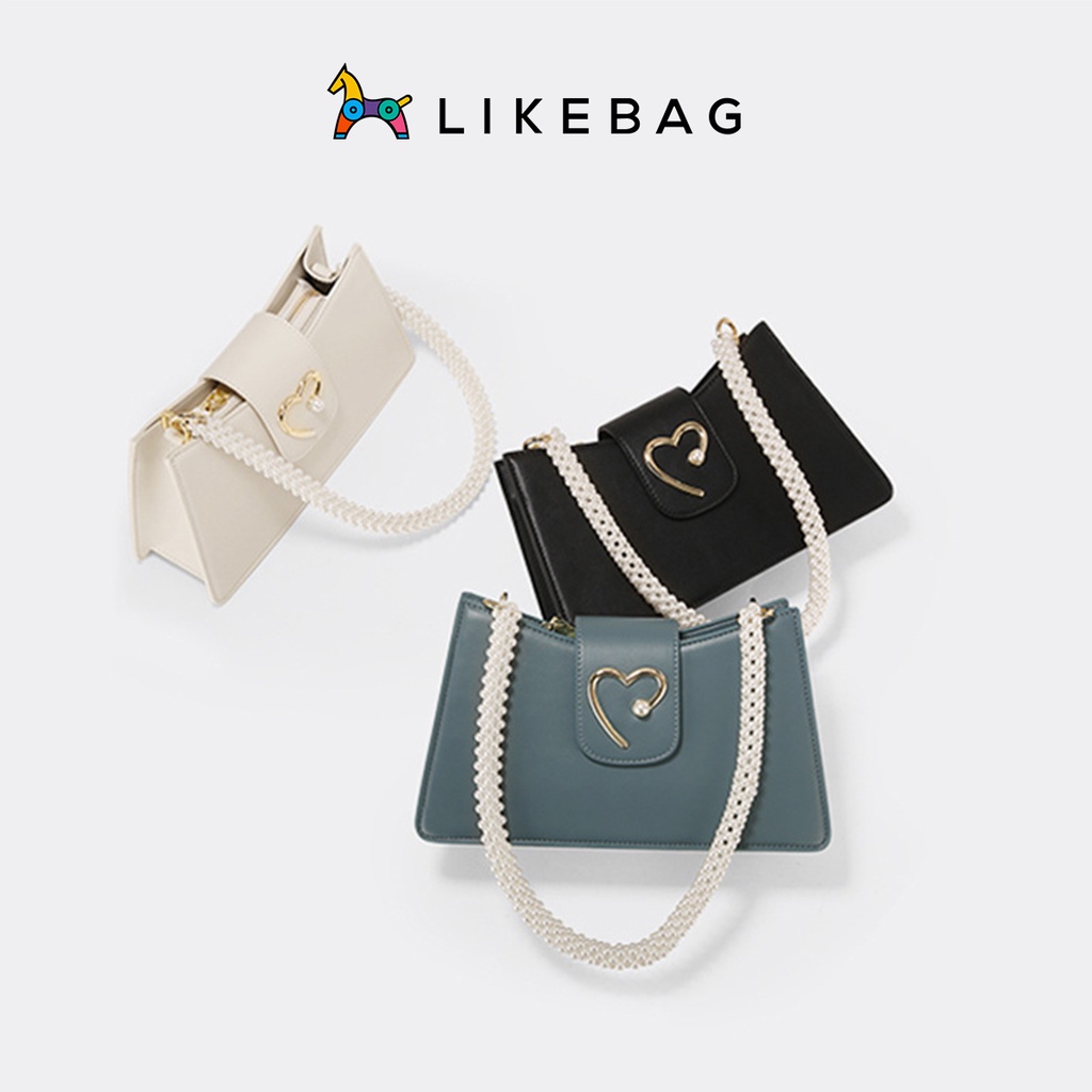 Túi cầm tay, đeo vai nữ LIKEBAG dây ngọc trai thời trang cá tính 8667 - LIBAGI