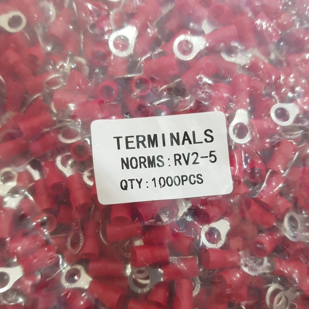 1000 Đầu cos tròn RV2-5, đầu cos tròn, cos chữ o, RV2-5