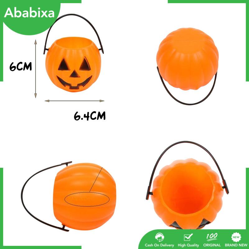 Set 6 Giỏ Đựng Kẹo Có Tay Cầm Trang Trí Tiệc Halloween