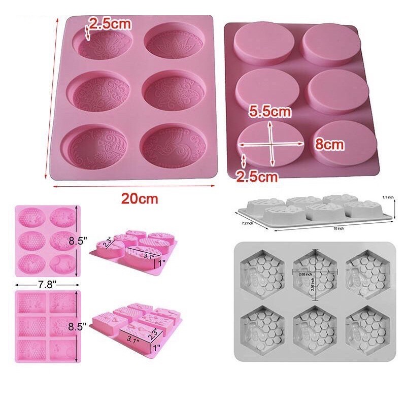 Khuôn làm xà phòng silicon - khuôn xà phòng handmade mật ong - hình con ong