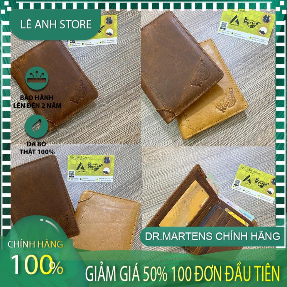 Ví Da Bò Sáp Cao Cấp DR.MARTENS Kiểu Dáng Đứng Ví Da Nam Đứng Hàng Chính Hãng Thương Hiệu DR.MAR
