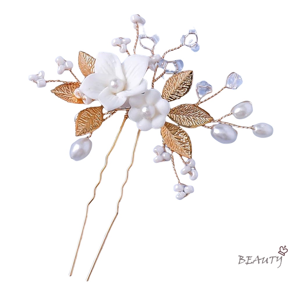 Kẹp Tóc Chữ U Đính Pha Lê Nhiều Màu Sắc Phong Cách Trung Hoa