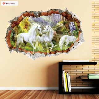 Đề can 3D dán tường trang trí nội thất độc đáo phong cách