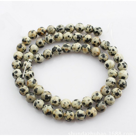 Chuỗi hạt đá tự nhiên 4/6/8/10/12mm 15'' dùng làm trang sức thủ công