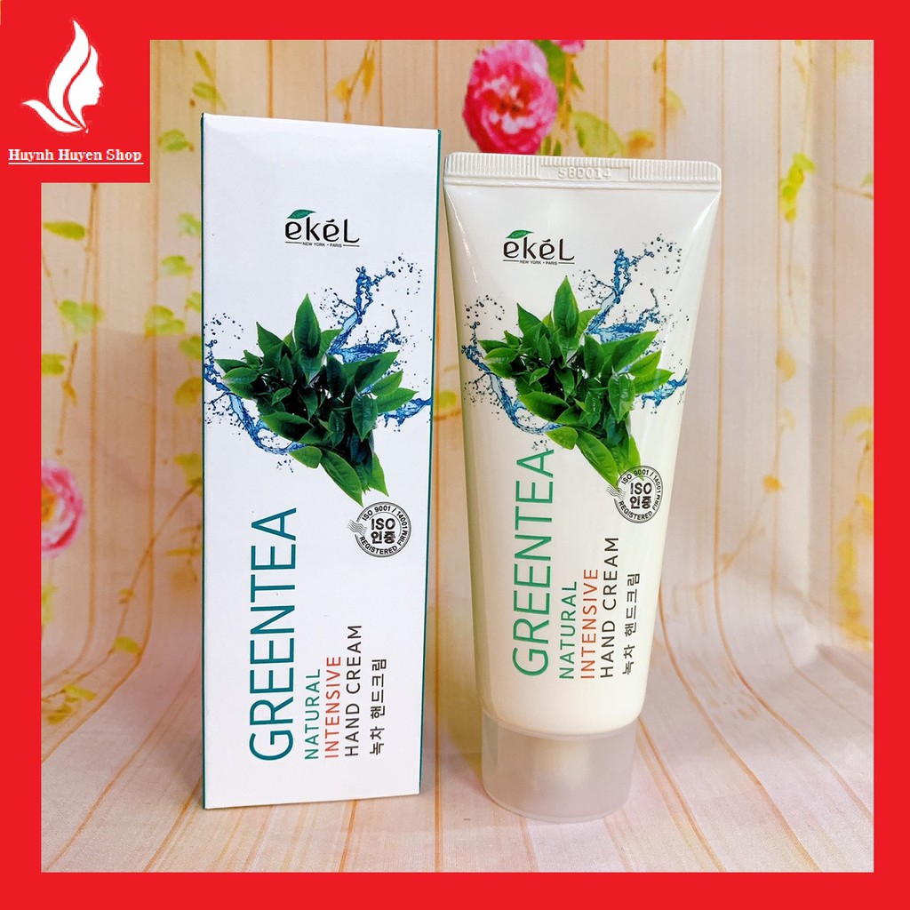 Kem dưỡng da tay, chân Ekel Green Tea Natural Intensive Hand Cream cao cấp tuýp 100ml