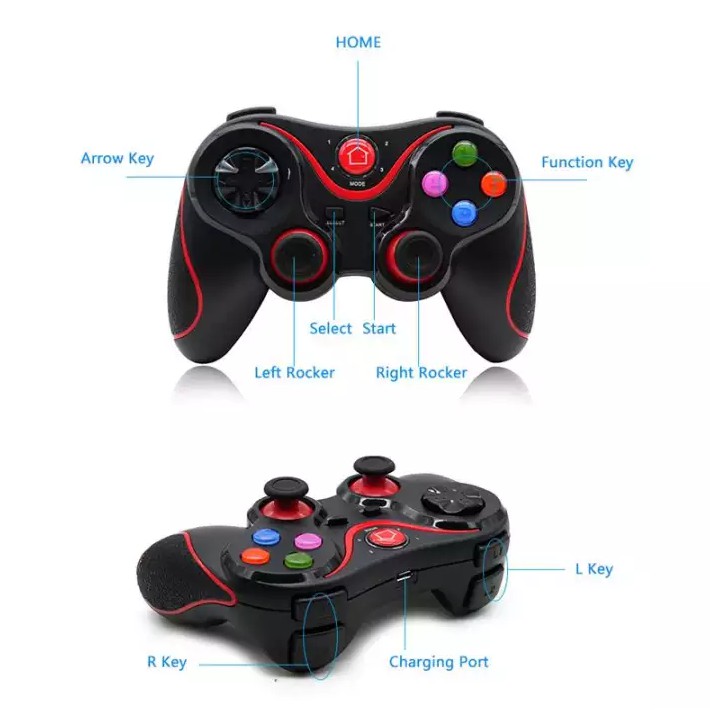 Tay Cầm Chơi Game Bluetooth X3/T3/V13 - Tay Cầm Chơi Game Kết Nối Bluetooth V13 Nâng Cấp Hỗ Trợ Game Liên Quân, Pubg...