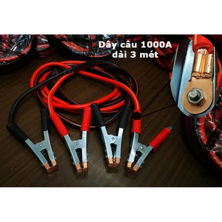 Dây câu bình ắc quy 1000A - dài 3m, NẶNG 1.7KG LÕI ĐỒNG TO KHỎE