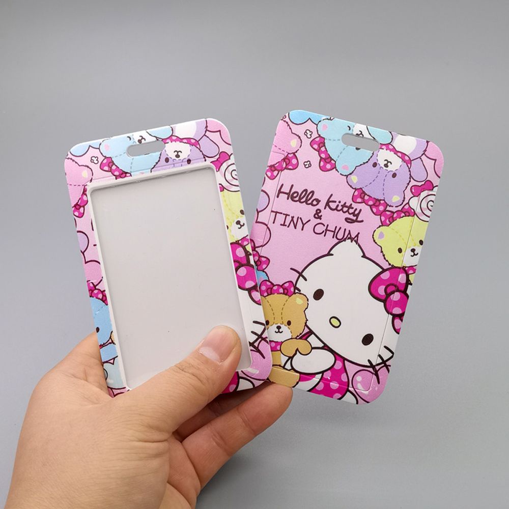 Vỏ đựng thẻ ID họa tiết hoạt hình dễ thương kèm dây đeo tiện dụng