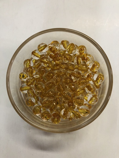 100G Chuỗi Hạt Pha Lê Nhựa 8mm Wat (có nhân màu)