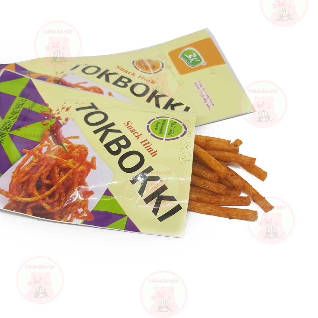 10 Gói Snack Tokbokki Dai Dẻo Thơm Ngon, Vị Chua Cay