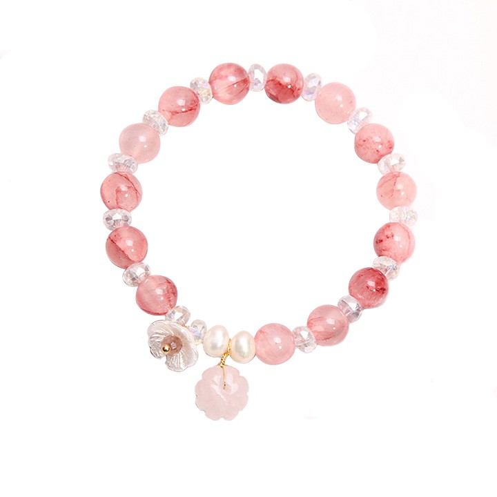 XiaoboACC Vòng Đeo Tay Hạt Đá Nhân Tạo Thời Trang Hàn Quốc