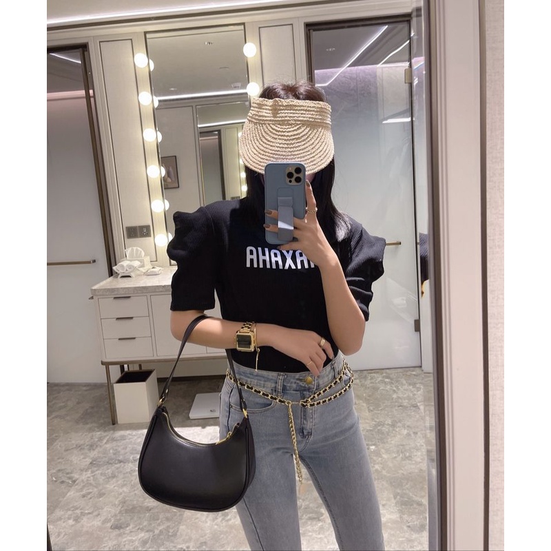 Túi kẹp nách đeo vai dáng vòng cung túi xách nữ họa tiết trơn thời trang công sở 1999store_official