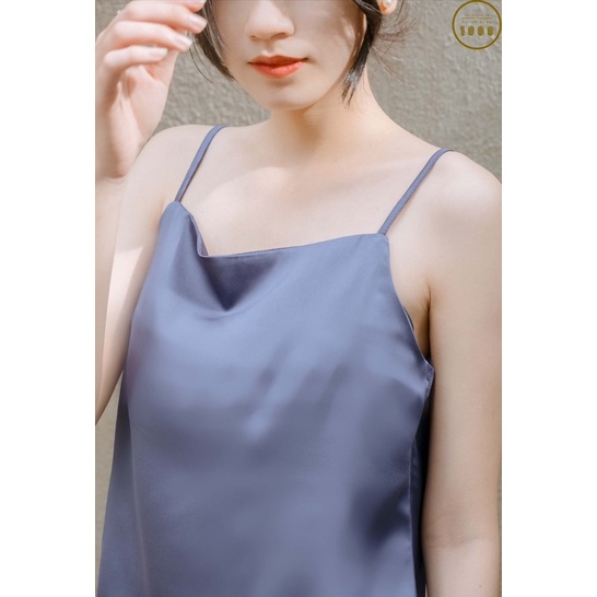 Đồ bộ lụa - Xanh dương nhạt - Vải mịn - mát