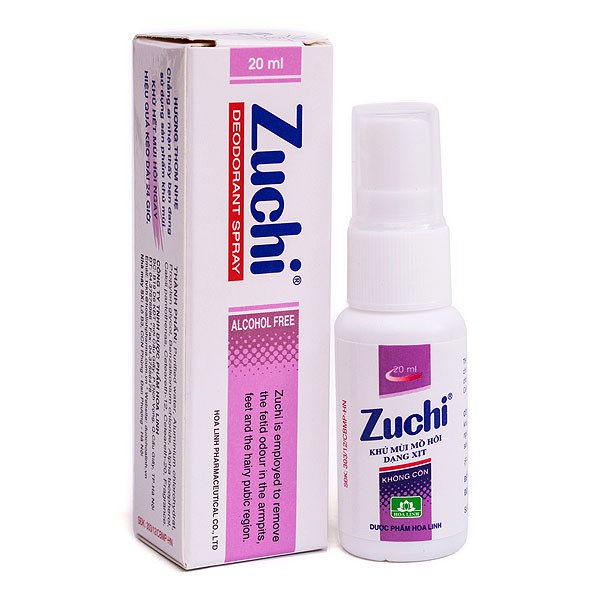 Xịt khử mùi mồ hôi Zuchi thảo dược 20ml/chai