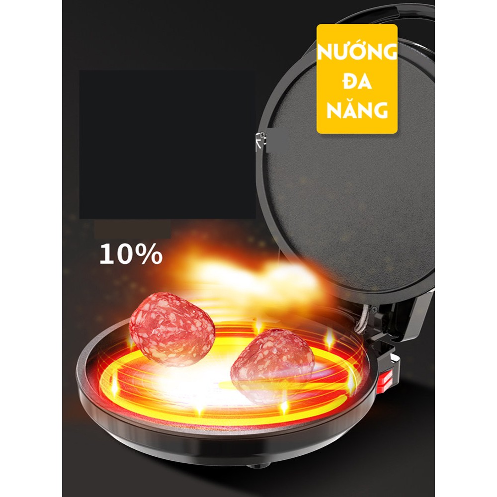 Nồi nướng bánh gia dụng hai mặt - Máy làm bánh pancake chảo chiên làm pizza đa năng bán chạy 2020 Chính Hãng 2020