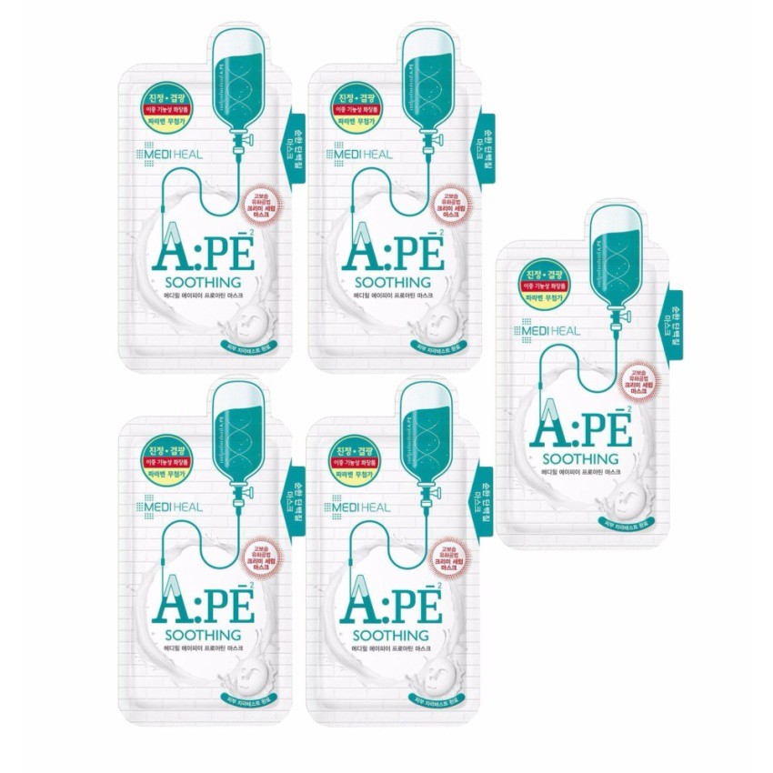 Combo 5 Mặt nạ dưỡng da ẩm mượt giúp giảm viêm chống kích ứng Mediheal A:PE Proatin Mask _ Mediheal Chính Hãng