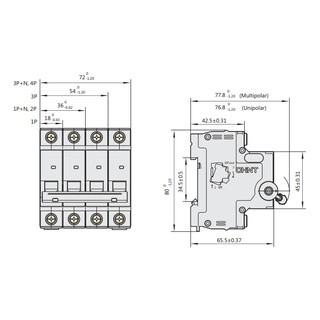 CB Chint MCB 3 pha 25A, 40A, 63A Aptomat