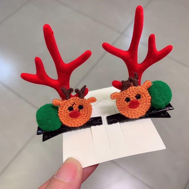 Kẹp Tóc Hình Sừng Tuần Lộc Giáng Sinh Dễ Thương