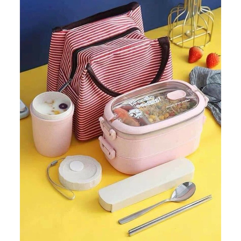 Hộp cơm 2 tầng giữ nhiệt
