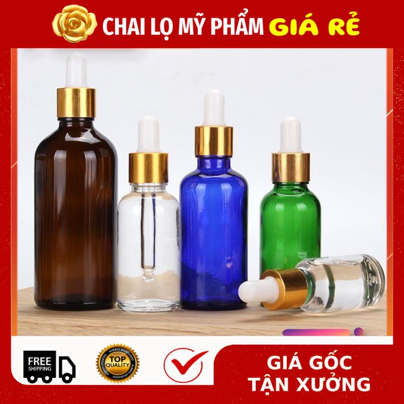 Lọ Chiết Serum ❤ RẺ VÔ ĐỊCH ❤ [5ml,10ml] Lọ đựng tinh dầu bóp giọt khoen vàng chiết serum , phụ kiện du lịch