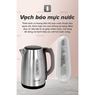 Bình Đun Siêu Tốc Sharp EKJ-17VSS-ST