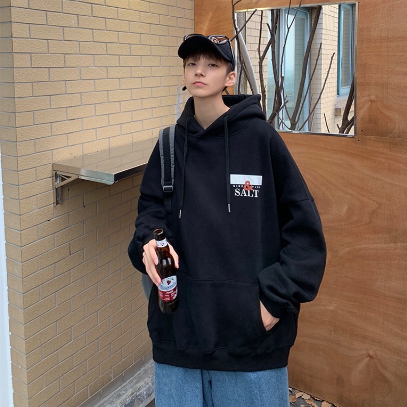 Áo Hoodie Nhung Dáng Rộng Phong Cách Hip hop Thời Trang Dành Cho Nam M-8XL