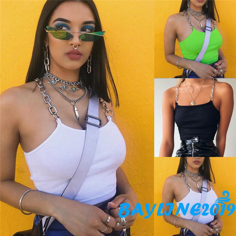 ❀ℳay-Women´s Casual Striped Sleeveless Solid Knit Cami Crop Top | BigBuy360 - bigbuy360.vn