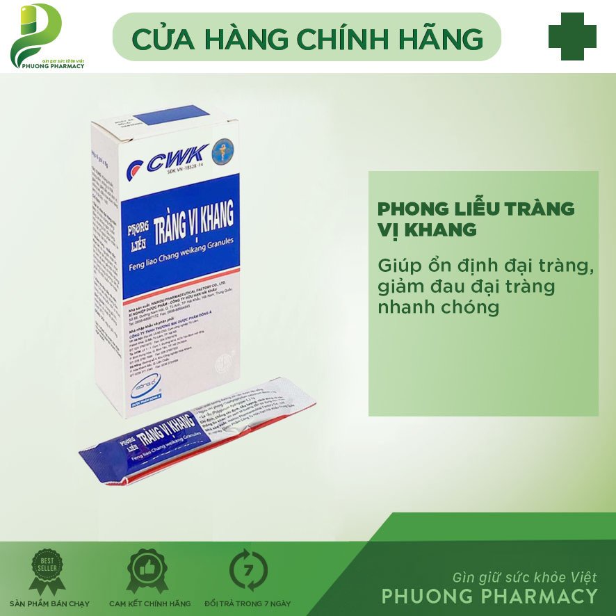 Phong Liễu Tràng Vị Khang Kháng khuẩn chống viêm, chống co thắt điều hòa chức năng sinh lý dạ dày