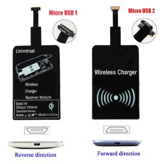 Miếng Dán Hỗ Trợ Sạc Không Dây Chuẩn Qi Đầu Android/Type-C/Lightning iPhone