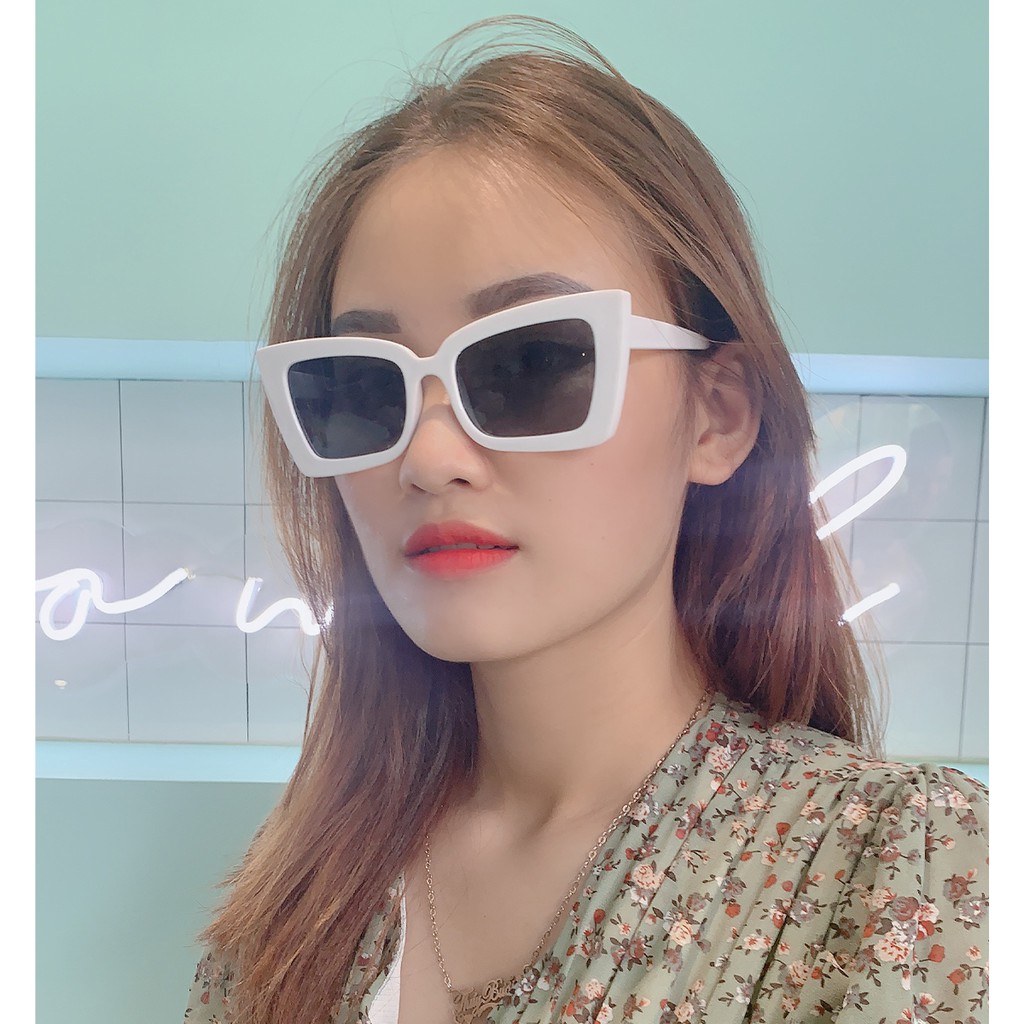 Kính mắt nữ gọng vuông, kính mắt thời trang nữ Hàn Quốc chống UV