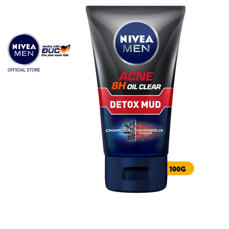 Sữa rửa mặt Nivea men, Extra White | Anti-acne | Oil Control Bùn khoáng Kiểm soát nhờn & Ngăn ngừa 100g