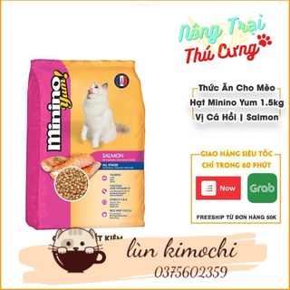 Thức ăn cho mèo Minino Yum Salmon Vị Cá Hồi 1.5kg