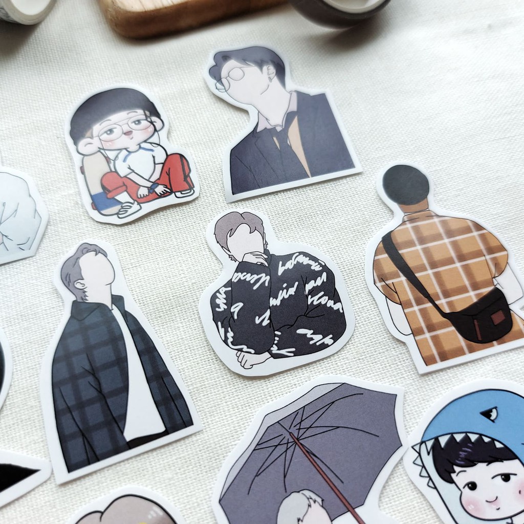 Sticker BTS RM chibi trang trí sổ laptop điện thoại