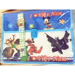 Cặp nhựa đựng sách vở học sinh (tặng kèm thước)