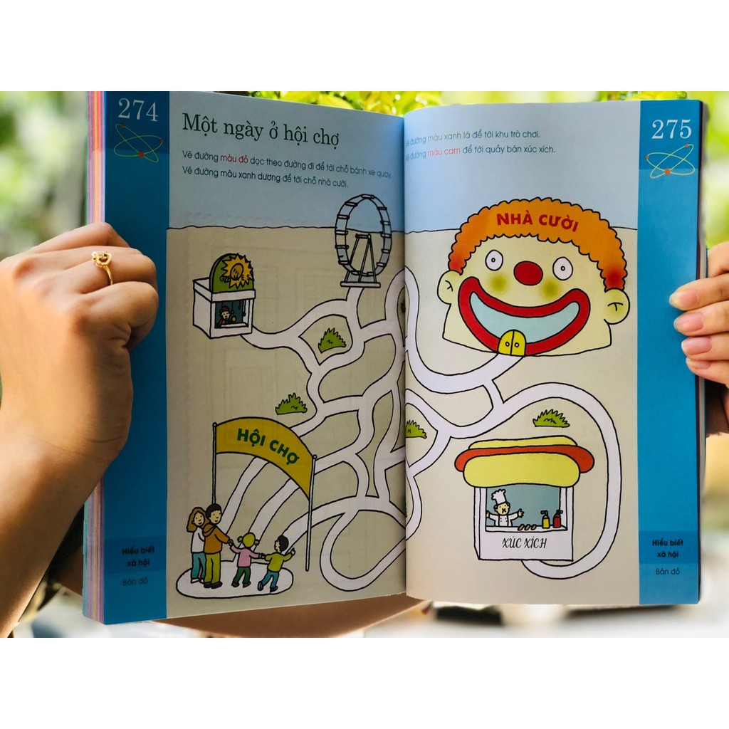 Sách Brain Quest Workbook - Bài tập song ngữ luyện kiến thức và tư duy cho trẻ ( Bộ 3 cuốn 3 - 7 tuổi )