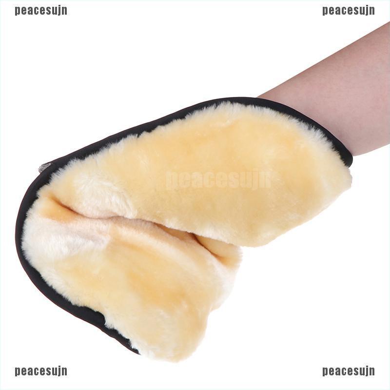 (PVN---NEW)Glass dust household gloves coral fleece velvet car cleaning sponge wash gloves