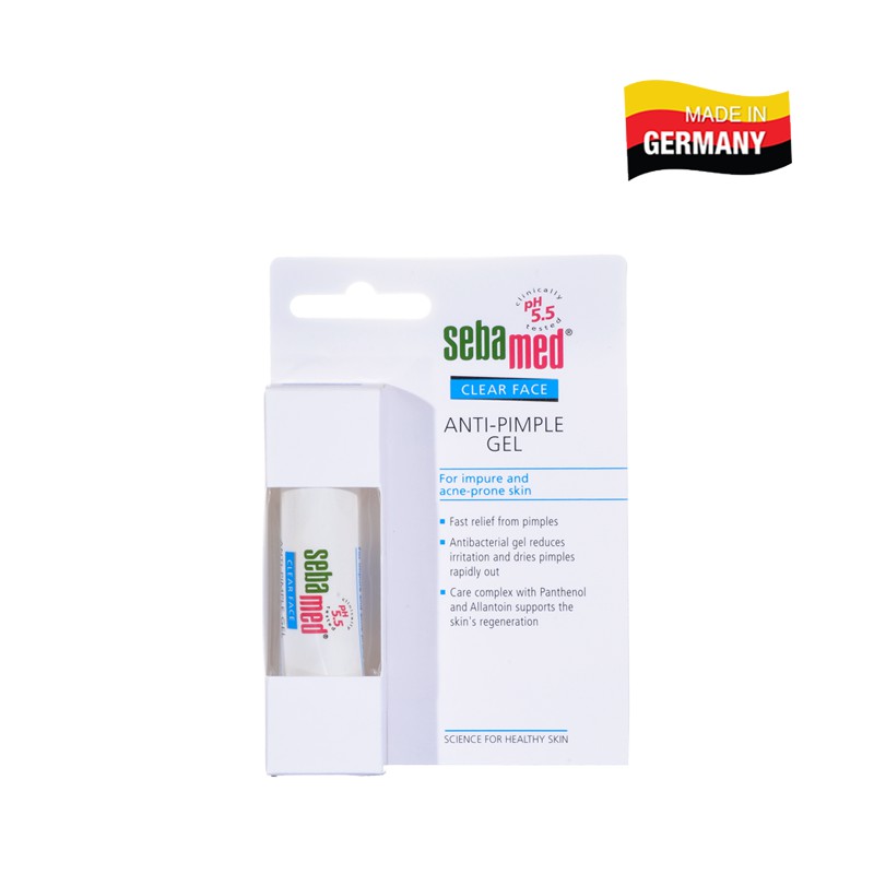 Gel giảm mụn kháng khuẩn & làm dịu da Sebamed Clear Face Anti-Pimple pH5.5 (10ml)