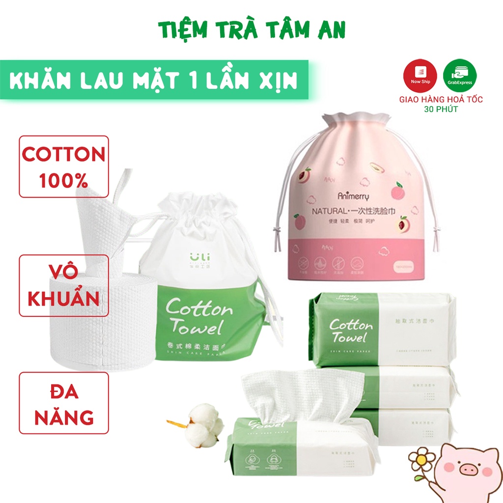 Khăn Lau Mặt Khô Đa Năng Dùng 1 Lần Mềm Mại Animerry, Khăn Lau Mặt Dùng 1 Lần  ULI