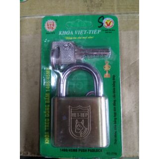 Ổ khóa việt-tiệp - khóa treo đồng bấm 1466/45mb