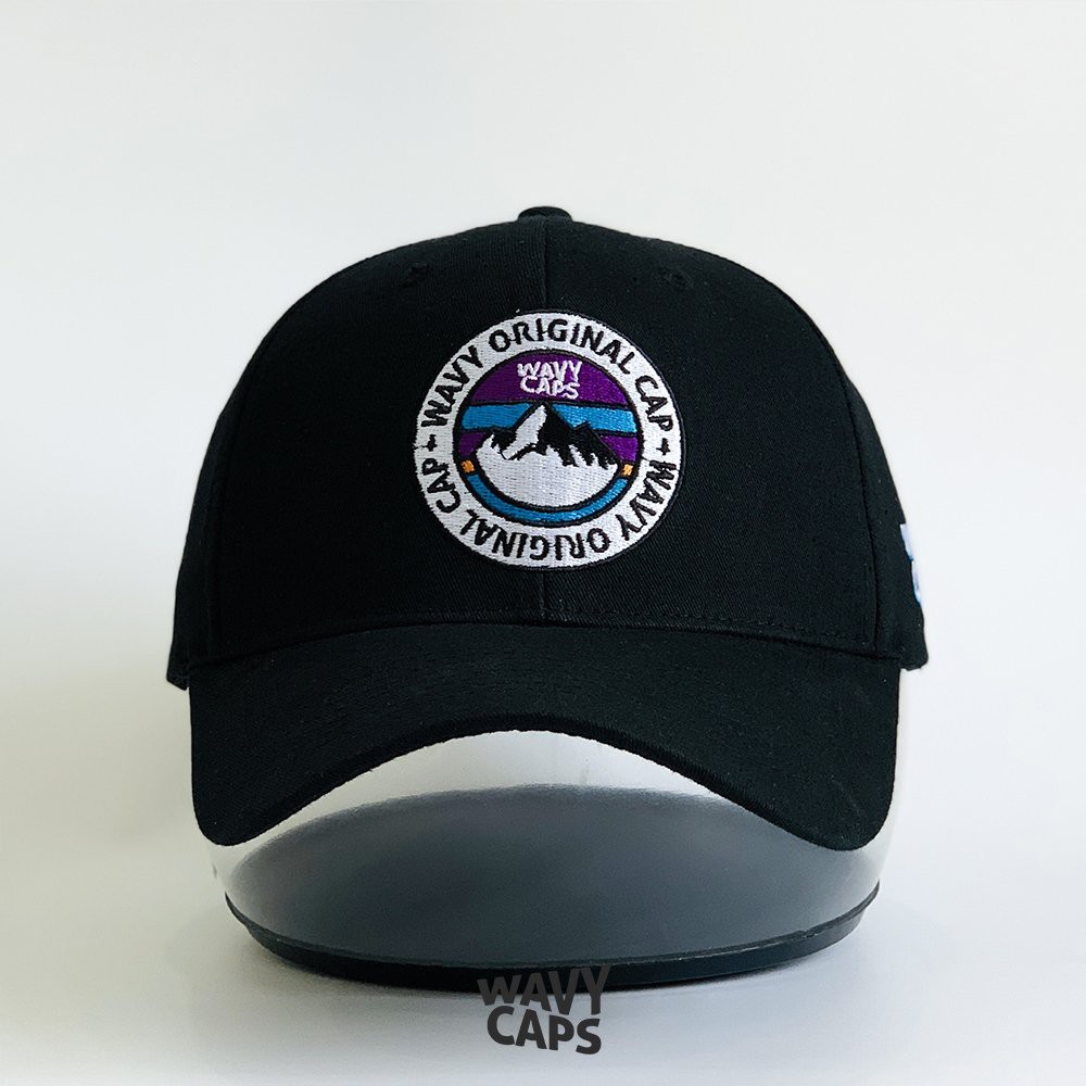 Mũ Lưỡi Trai Nón Kết Đen Logo Thêu Nổi Cá Tính WAVY CAPS AB-30129
