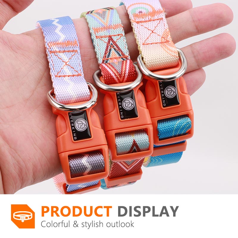 HamshMoc Vòng cổ 1 bằng nylon in hoa có thể điều chỉnh dành cho thú cưng