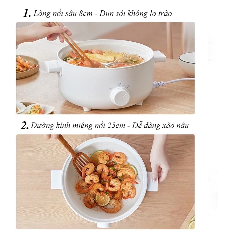 Nồi Lẩu Điện Đa Năng  Dung tích 3L OLAYKS