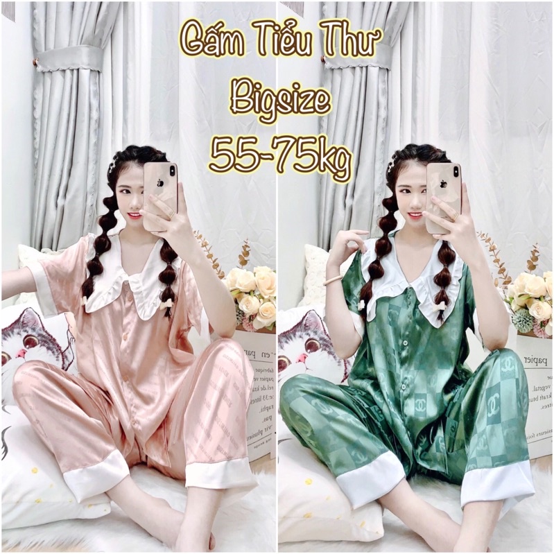 Bộ Lụa Gấm Tiểu Thư Bigsize chuẩn form, chất đẹp - mát