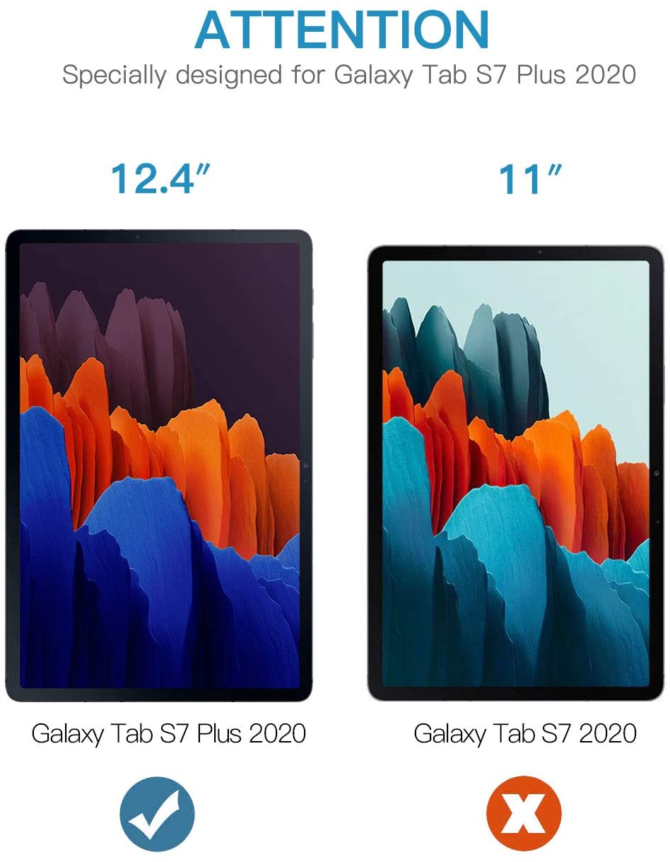 Bao da máy tính bảng PU cao cấp cho Samsung Galaxy Tab S7 Plus 12.4 Inch 2020